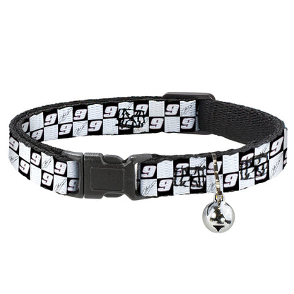 Chase Elliott #9 Autograph Checker Logo Breakaway Cat Collar with Bell