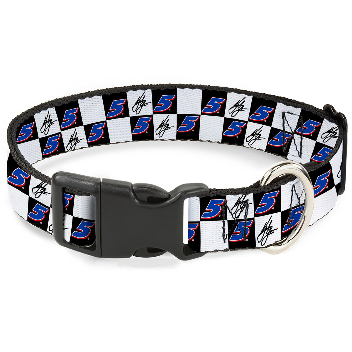 Kyle Larson #5 Autograph Checker Plastic Clip Collar