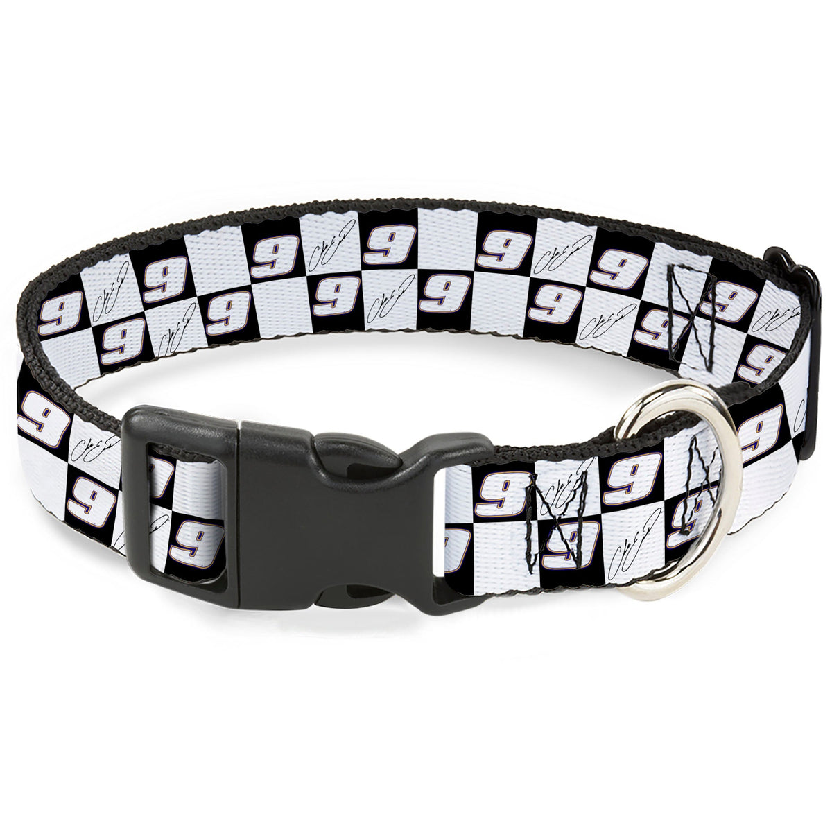 Chase Elliott #9 Autograph Checker Plastic Clip Collar