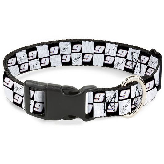 Chase Elliott #9 Autograph Checker Plastic Clip Collar