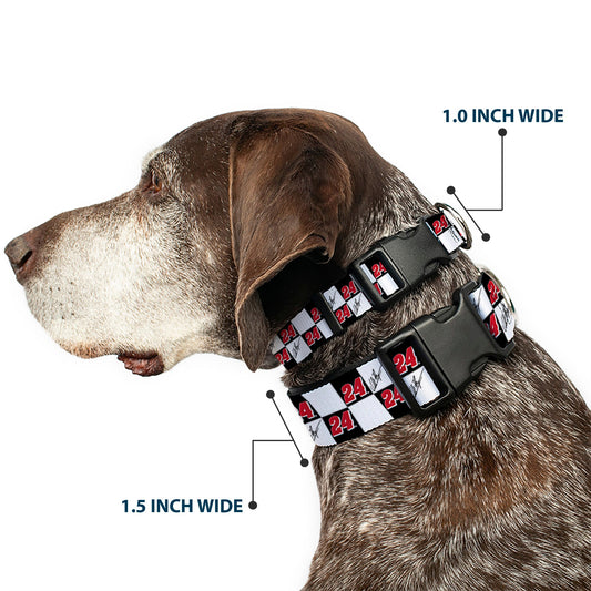William Byron #24 Autograph Checker Plastic Clip Collar