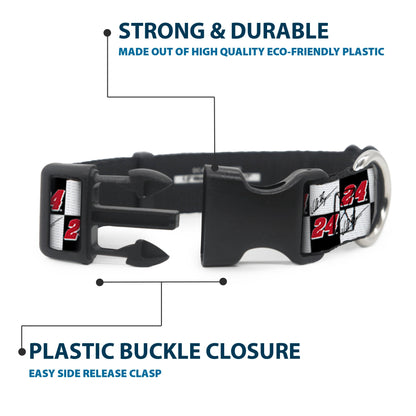 William Byron #24 Autograph Checker Plastic Clip Collar