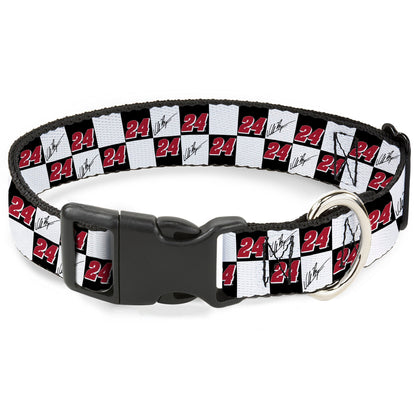 William Byron #24 Autograph Checker Plastic Clip Collar