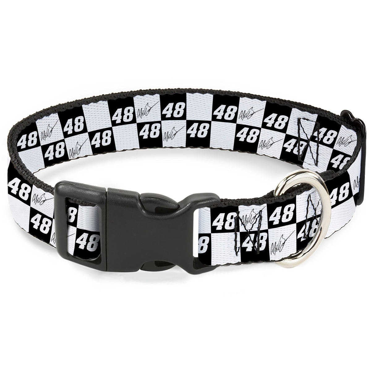 Alex Bowman #48 Autograph Checker Plastic Clip Collar