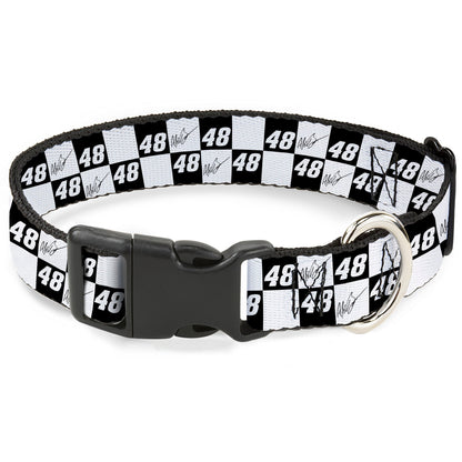 Alex Bowman #48 Autograph Checker Plastic Clip Collar