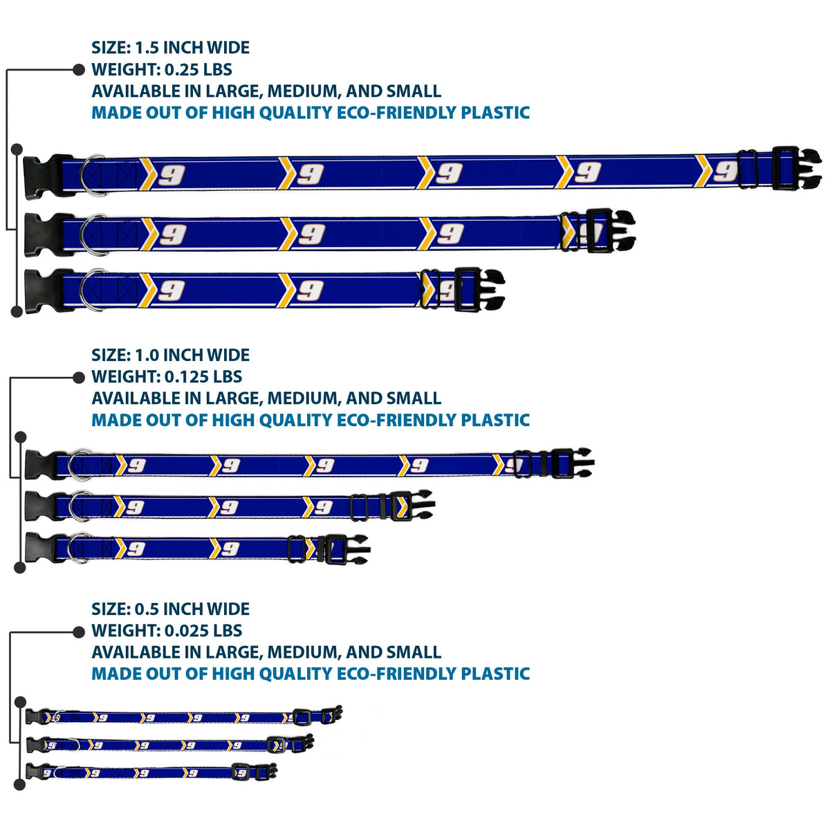 Chase Elliott #9 Car Scheme Plastic Clip Collar