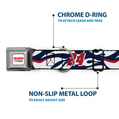 William Byron #24 Car Scheme Seatbelt Buckle Dog Collar
