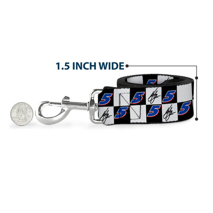 Kyle Larson #5 Autograph Checker Logo Dog Leash