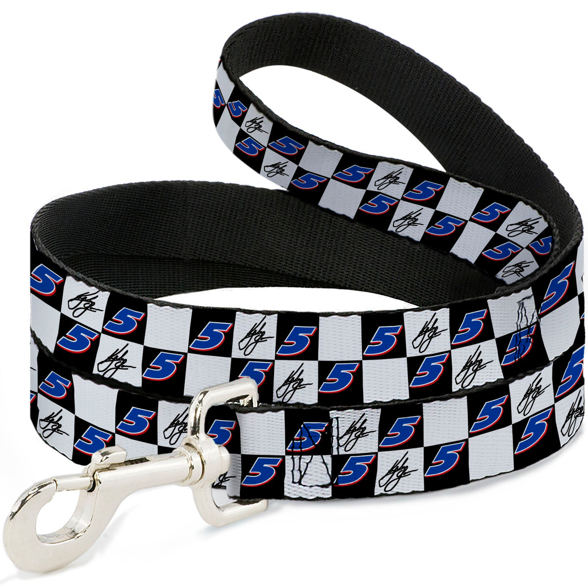 Kyle Larson #5 Autograph Checker Logo Dog Leash