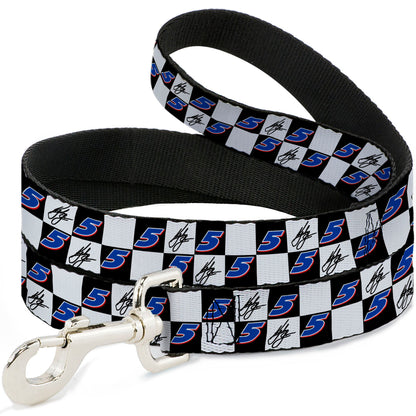 Kyle Larson #5 Autograph Checker Logo Dog Leash