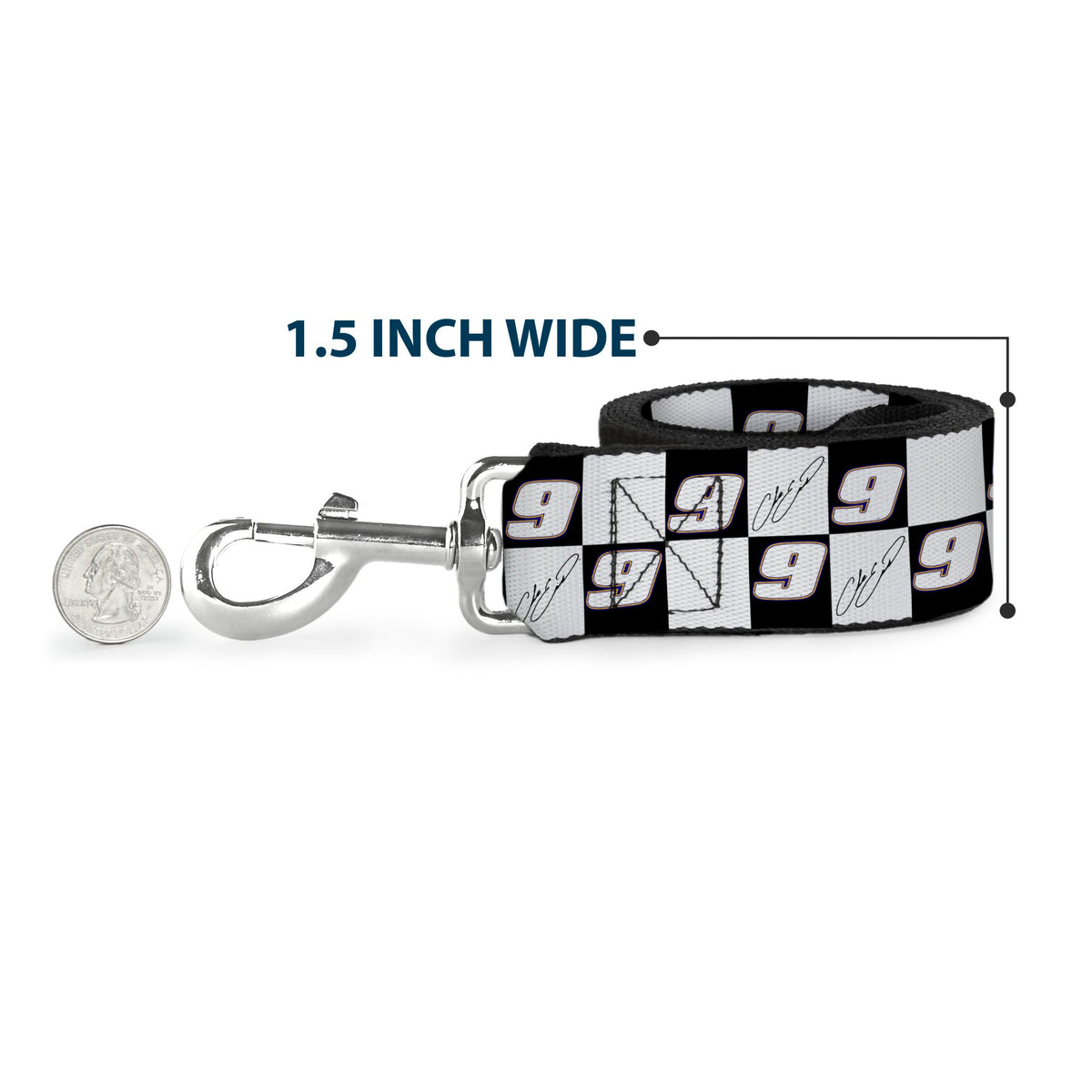 Chase Elliott #9 Autograph Checker Dog Leash