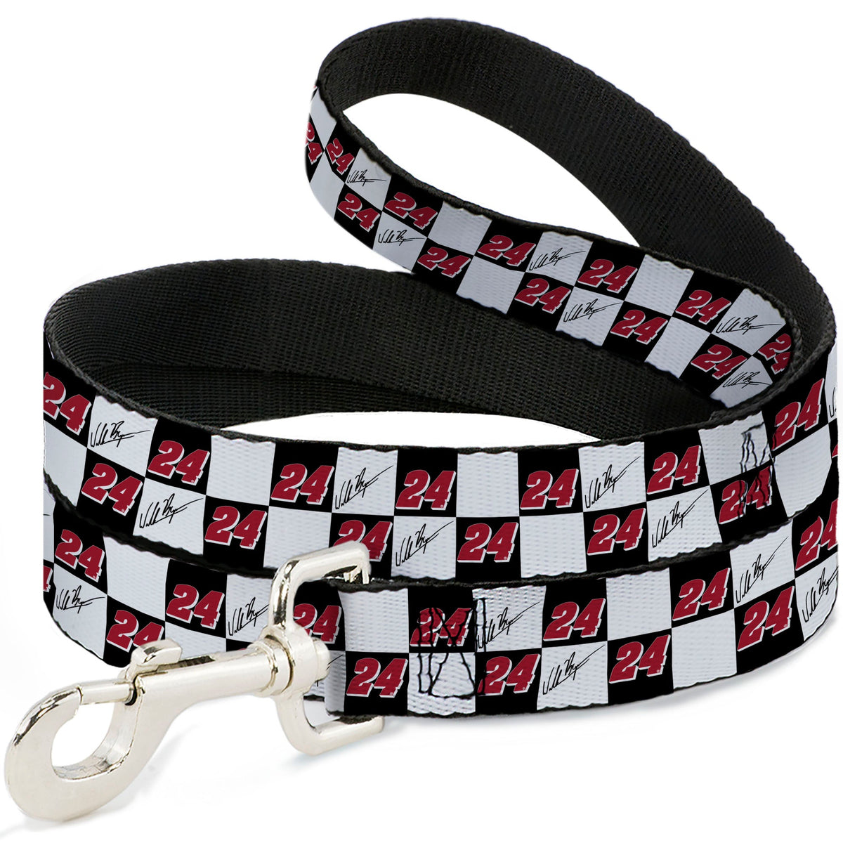 William Byron #24 Autograph Checker Logo Dog Leash
