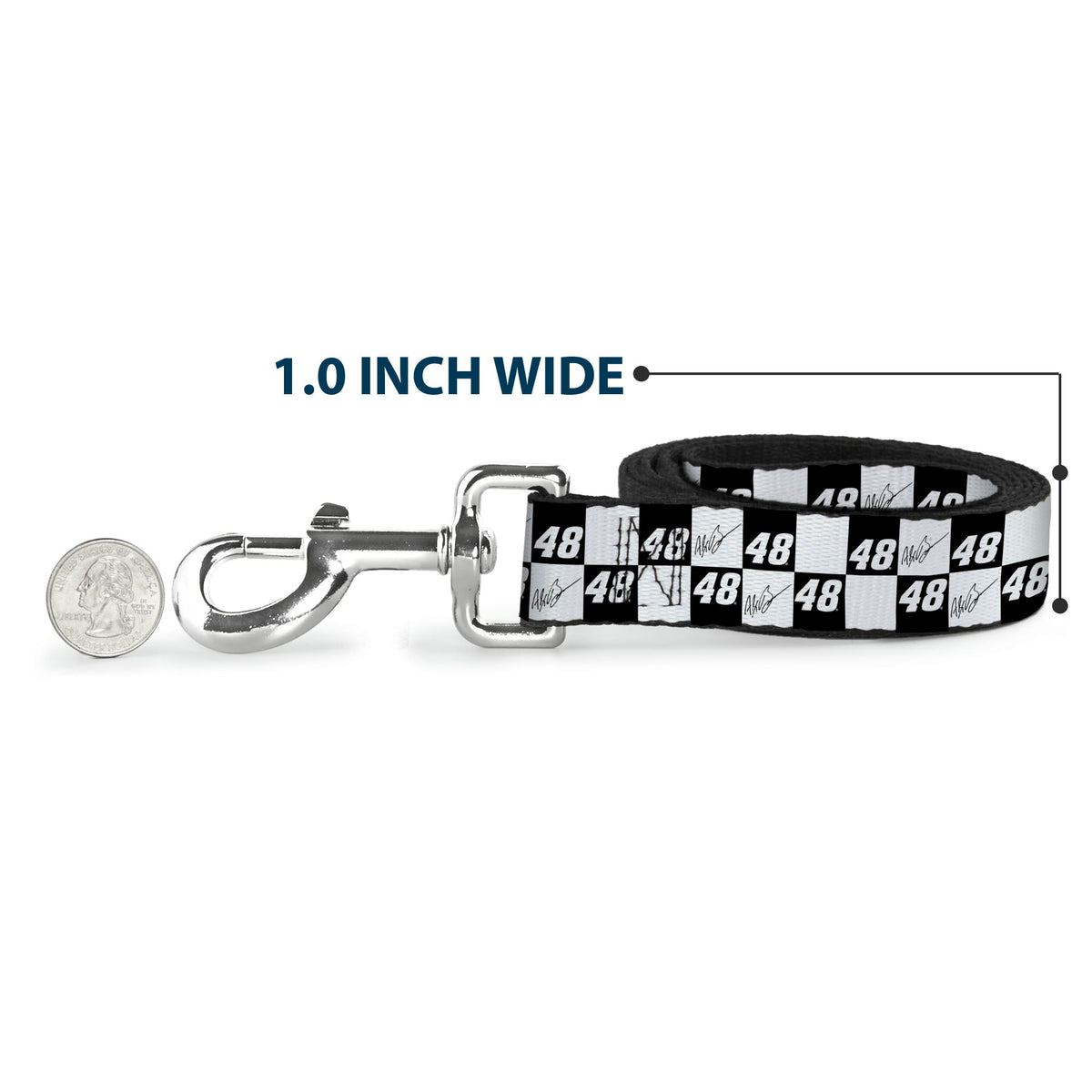 Alex Bowman #48 Autograph Checker Dog Leash