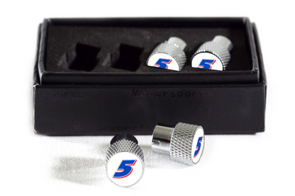 Kyle Larson #5 HendrickCars.com Chrome Knurled Valve Stem Caps