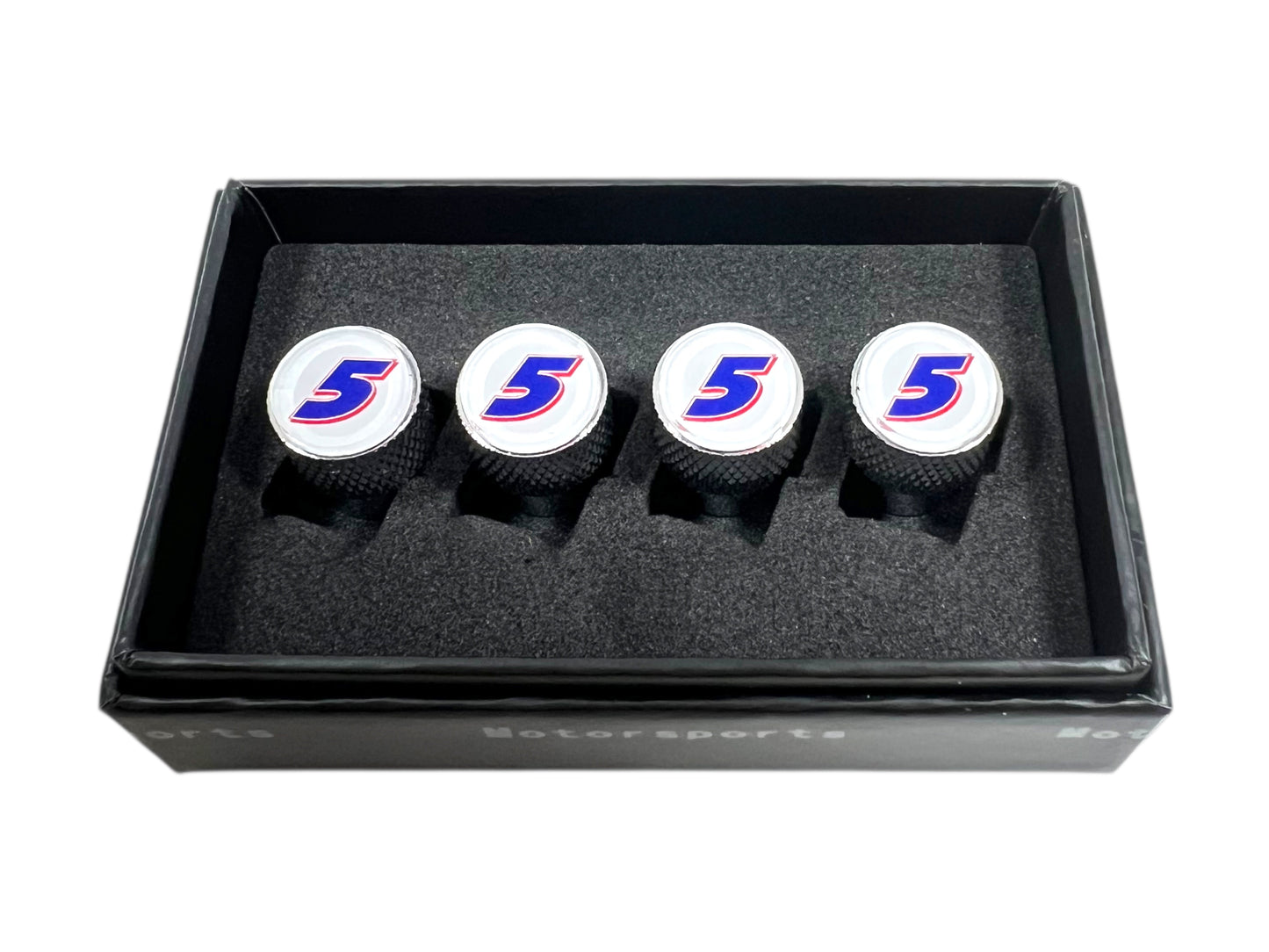 Kyle Larson #5 HendrickCars.com Chrome Knurled Valve Stem Caps