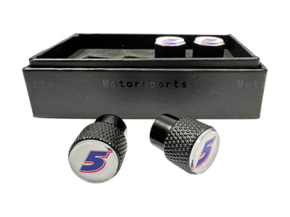 Kyle Larson #5 HendrickCars.com Black Knurled Valve Stem Caps