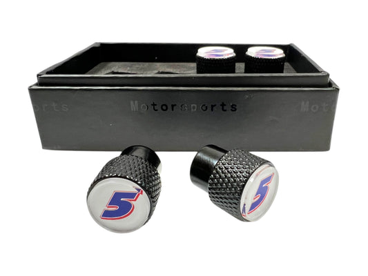 Kyle Larson #5 HendrickCars.com Black Knurled Valve Stem Caps