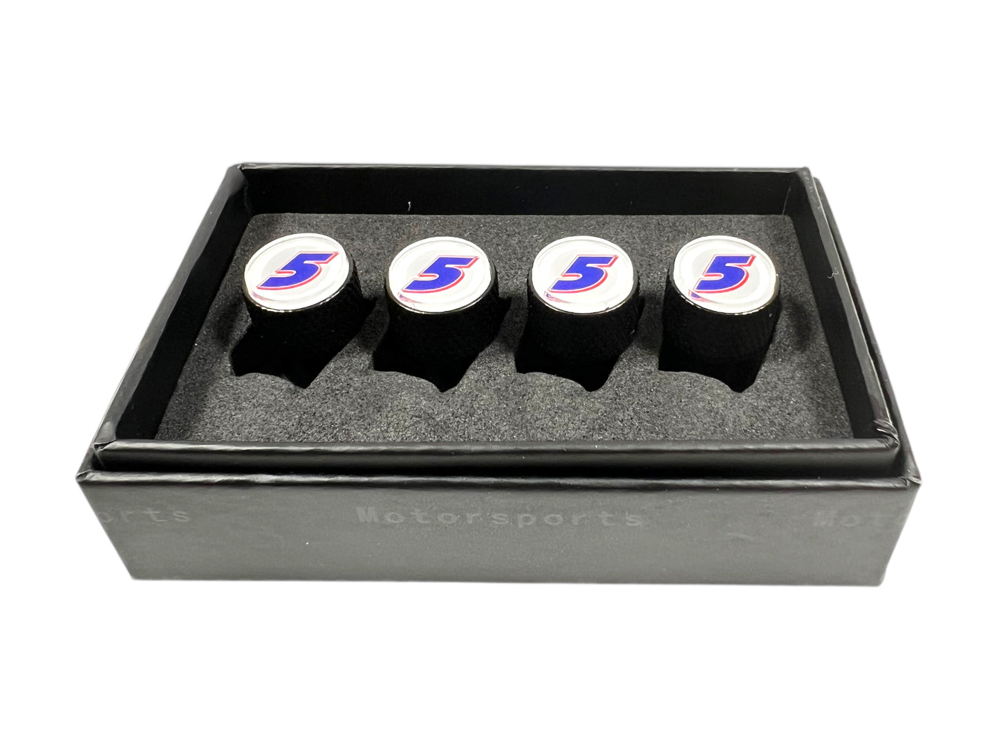 Kyle Larson #5 HendrickCars.com Black Knurled Valve Stem Caps