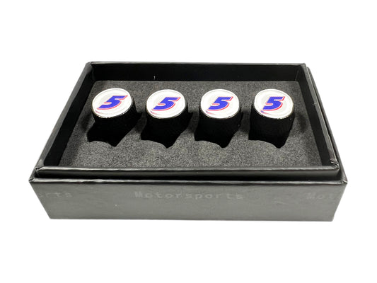 Kyle Larson #5 HendrickCars.com Black Knurled Valve Stem Caps
