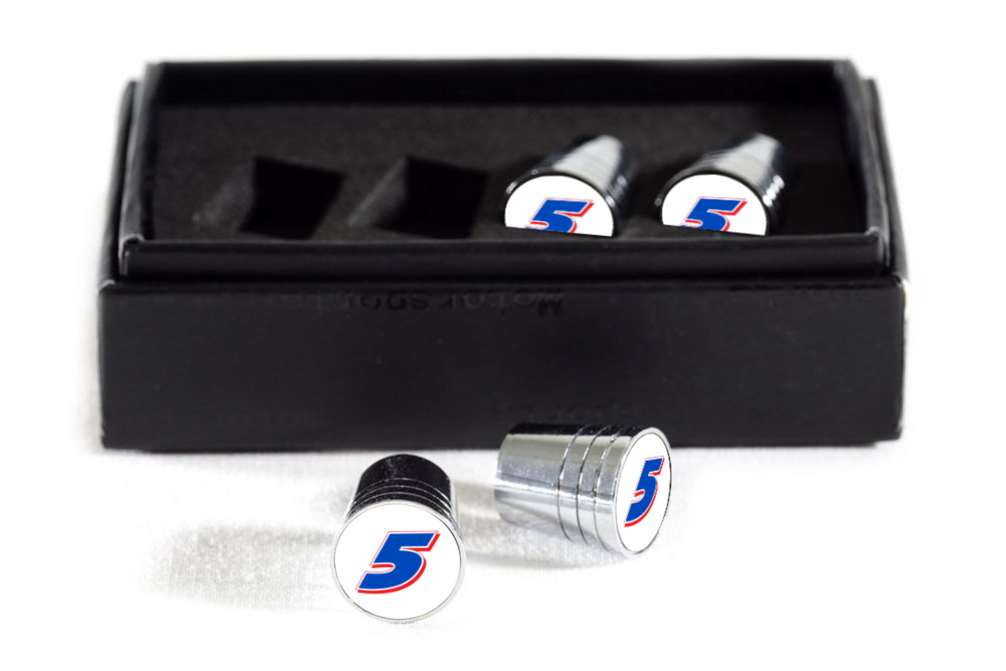 Kyle Larson #5 HendrickCars.com Chrome Tapered Valve Stem Caps