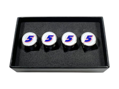 Kyle Larson #5 HendrickCars.com Chrome Tapered Valve Stem Caps