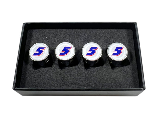Kyle Larson #5 HendrickCars.com Chrome Tapered Valve Stem Caps