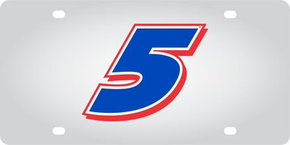 Kyle Larson #5 HendrickCars.com Stainless Steel License Plate