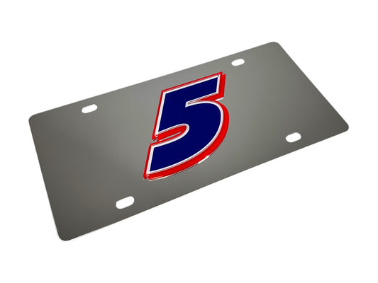 Kyle Larson #5 HendrickCars.com Stainless Steel License Plate