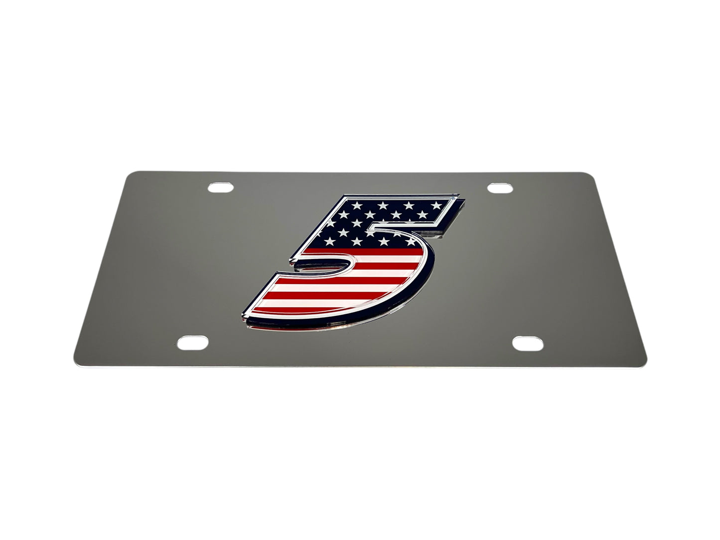 Kyle Larson #5 Patriotic Stainless Steel License Plate