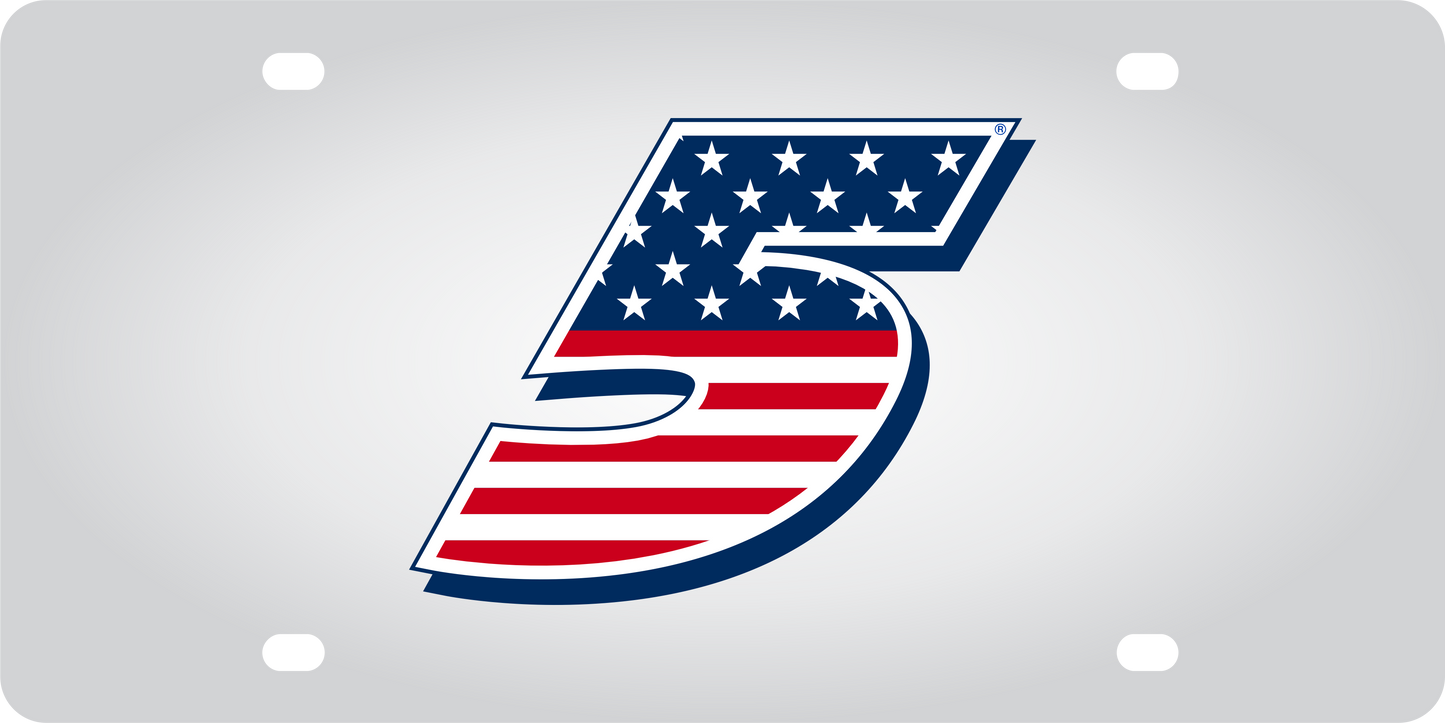 Kyle Larson #5 Patriotic Stainless Steel License Plate