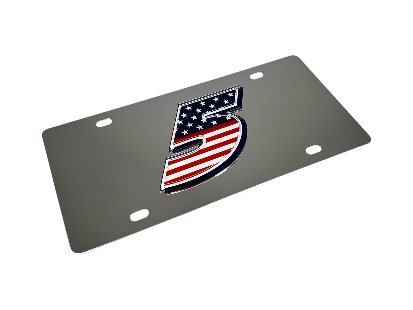 Kyle Larson #5 Patriotic Stainless Steel License Plate