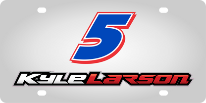 Kyle Larson #5 HendrickCars.com Name Rail Stainless Steel License Plate
