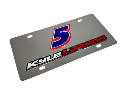 Kyle Larson #5 HendrickCars.com Name Rail Stainless Steel License Plate