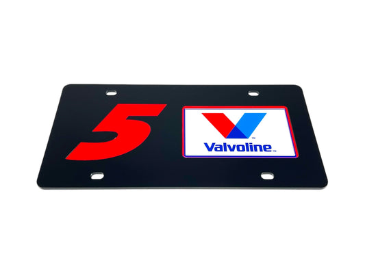 Kyle Larson #5 Valvoline Acrylic License Plate