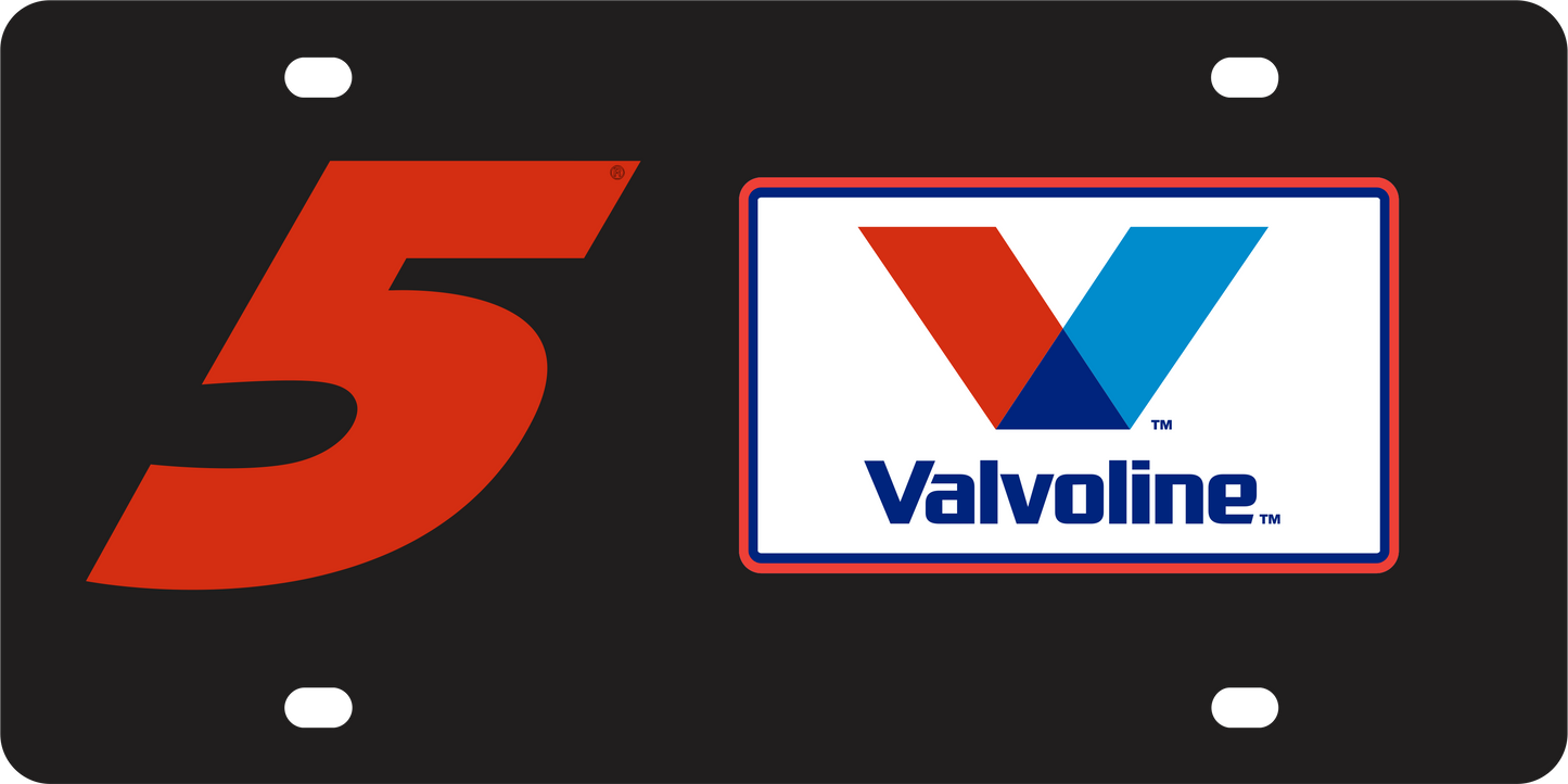 Kyle Larson #5 Valvoline Acrylic License Plate
