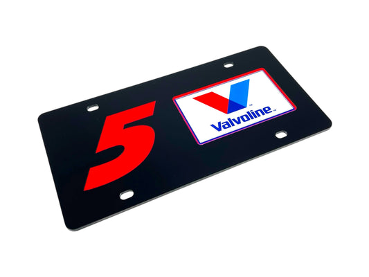 Kyle Larson #5 Valvoline Acrylic License Plate