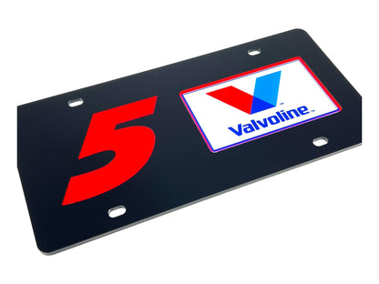 Kyle Larson #5 Valvoline Acrylic License Plate