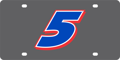 Kyle Larson #5 HendrickCars.com Carbon Steel License Plate