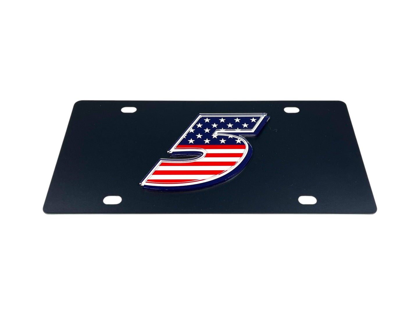 Kyle Larson #5 Patriotic Carbon Steel License Plate