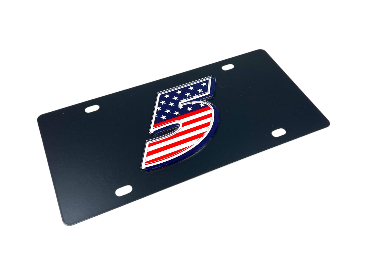 Kyle Larson #5 Patriotic Carbon Steel License Plate