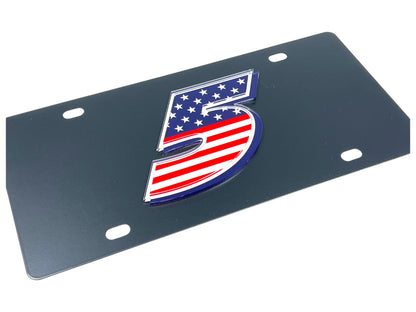 Kyle Larson #5 Patriotic Carbon Steel License Plate