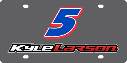 Kyle Larson #5 HendrickCars.com Name Rail Carbon Steel License Plate