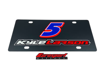 Kyle Larson #5 HendrickCars.com Name Rail Carbon Steel License Plate