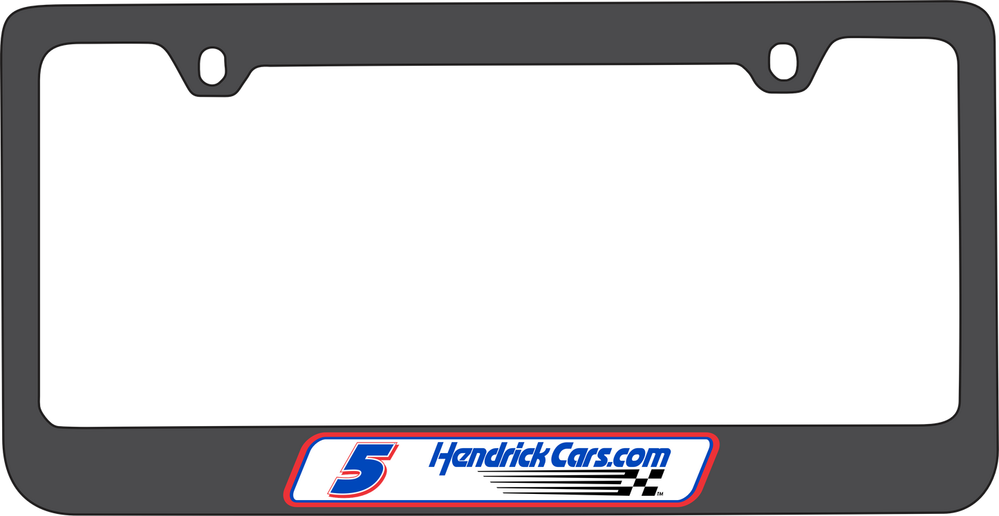 Kyle Larson #5 HendrickCars.com Black License Plate Frame