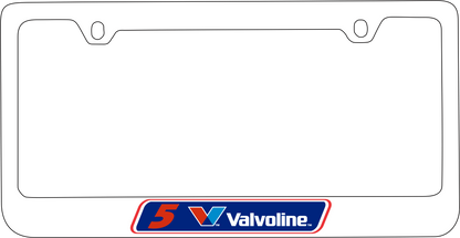 Kyle Larson #5 Valvoline White License Plate Frame