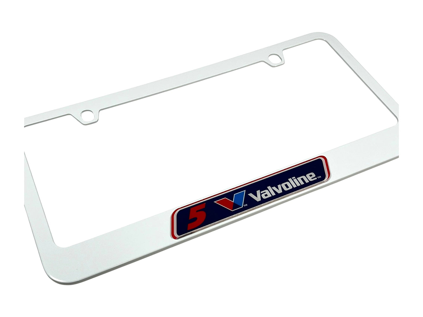 Kyle Larson #5 Valvoline White License Plate Frame