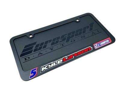 Kyle Larson #5 2X Champion Black License Plate Frame