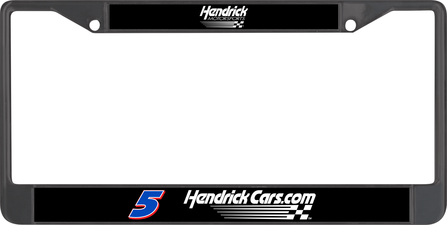 Kyle Larson #5 HendrickCars.com Black License Plate Frame