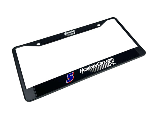 Kyle Larson #5 HendrickCars.com Black License Plate Frame