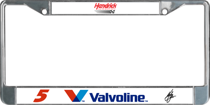Kyle Larson #5 Valvoline Chrome License Plate Frame